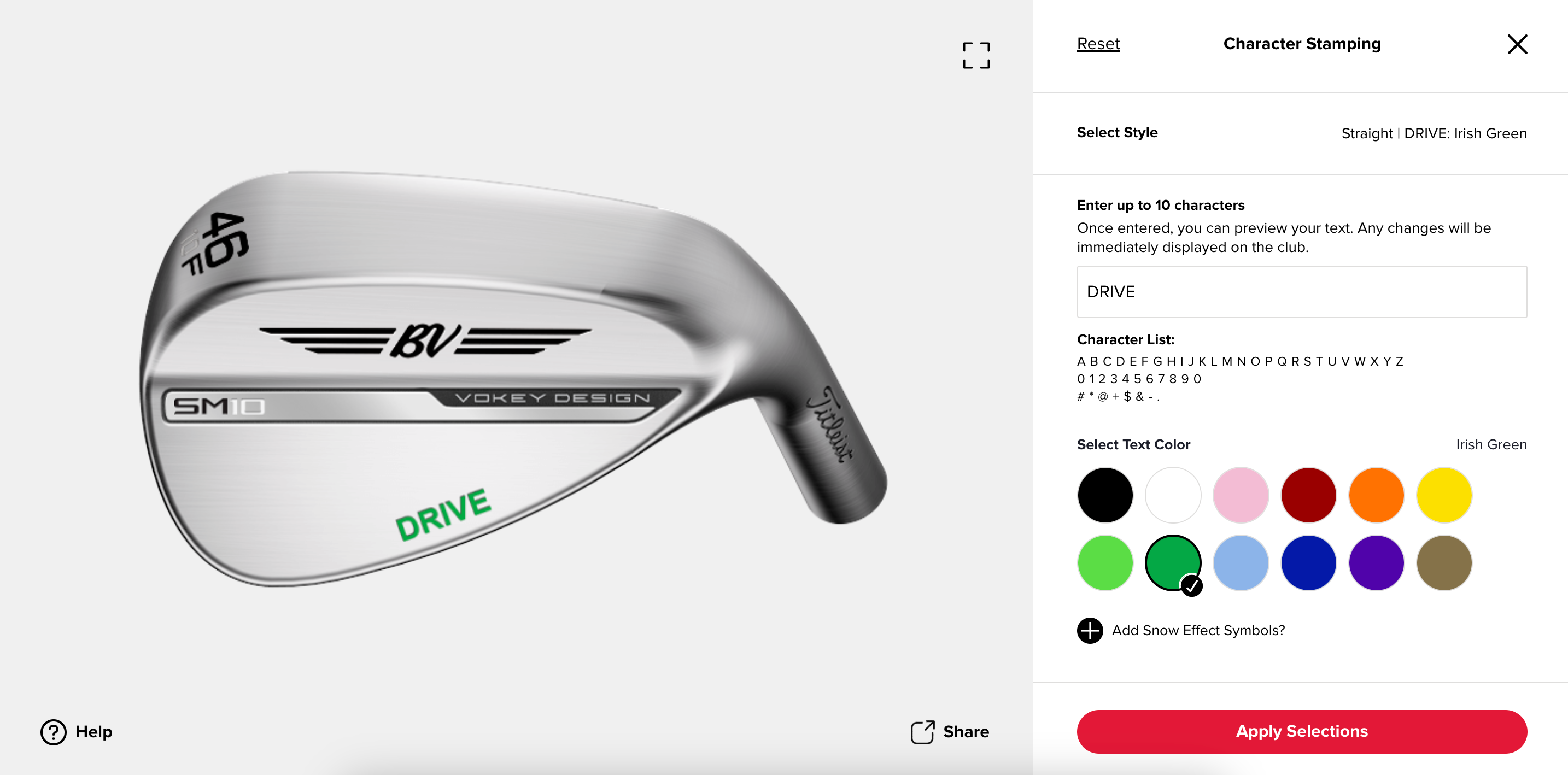 Titleist's Customizer implementation